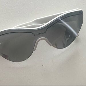 Balenciaga Modern White Sunglasses